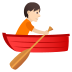 🚣🏻 person rowing boat: light skin tone display on JoyPixels